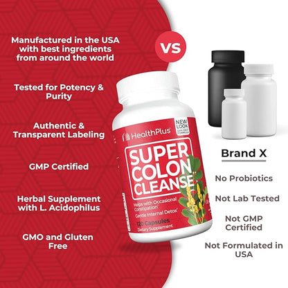 Health Plus Super Colon Cleanse 10 120 Capsules