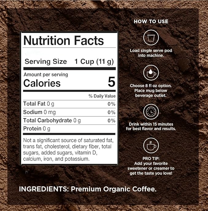 VitaCup Perfect Low Acid Coffee Pods, USDA Organic & Fair Trade, Mycotoxin Free, Dark Roast Guatemala Single Origin, Clean & Pure Recyclable Single Serve Pod compatible w/Keurig K-Cup Brewers,24 CT