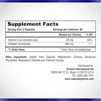 Collagen Plus Vitamin C by Natural 60 Capsules