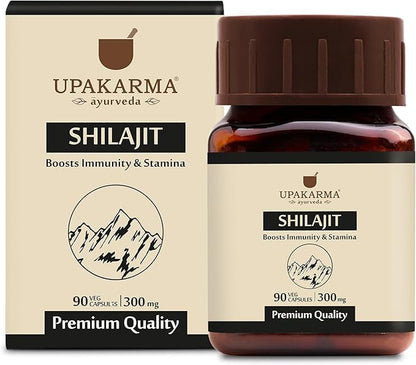 Upakarma Ayurveda 100% Pure Shilajit 90 Minerals-1000 MG 2 Capsule(Daily 45 Days 1