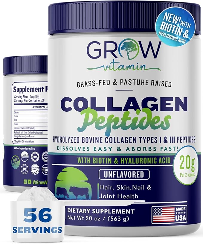 Collagen Peptides Powder 20g with Hyaluronic 56 Servings