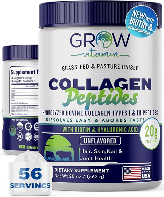 Collagen Peptides Powder 20g with Hyaluronic 56 Servings