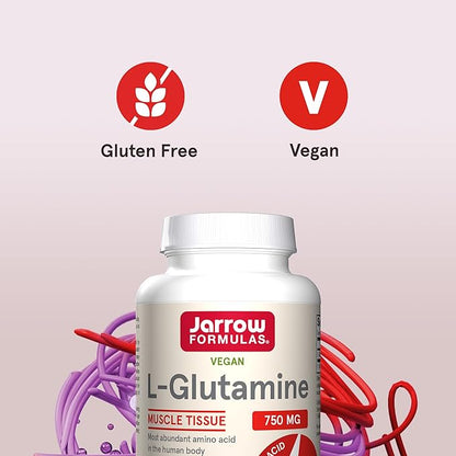 Jarrow Formulas L-Glutamine 750 mg, Dietary 120 Veggie 120 Day