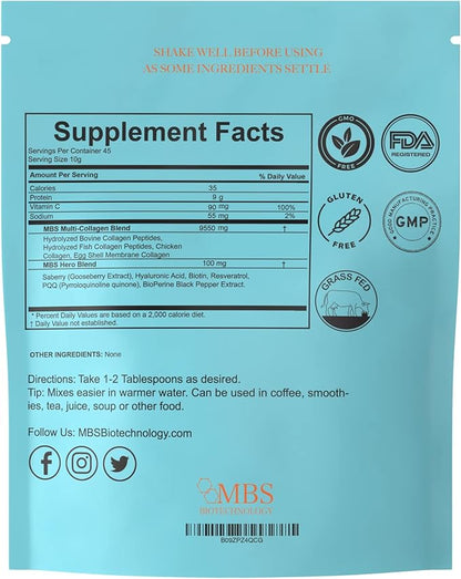 45 Servings. Best Collagen Peptides Powder