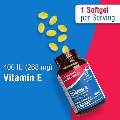 Anabolic Laboratories Natural Vitamin E 400 90 Supplements