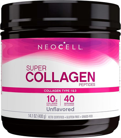 NeoCell Super Collagen Peptides, 10g Collagen 14.1 oz., 1 Canister