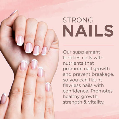 Hair Skin and Nails Vitamins – 5000mcg Biotin 120 Softgels