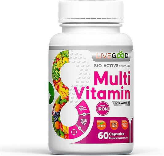 LIVEGOOD™ Women's Bio-Active Complete Multivitamin B12, C, 60 Capsules