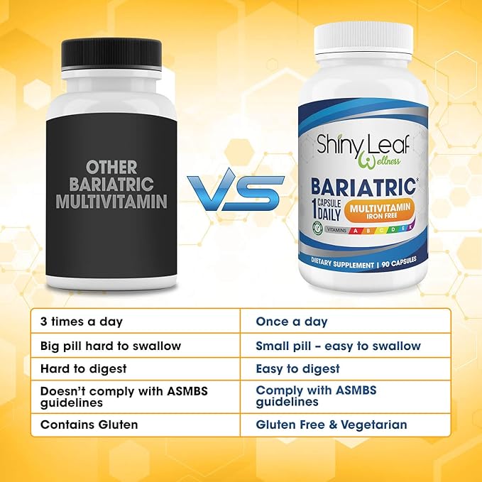 Shiny Leaf Bariatric Multivitamin Iron-Free Capsules (1 Year 360 Caps)