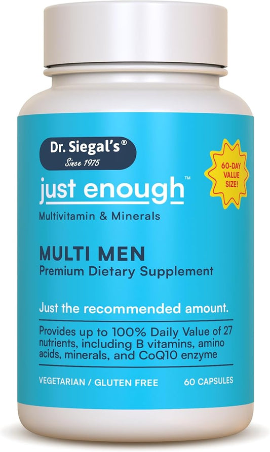 Dr. Siegal's Just Enough Multivitamin and 60 Capsules, 60 Servings,