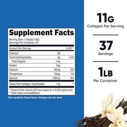 Nutricost Grass-Fed Collagen Powder 1LB (454