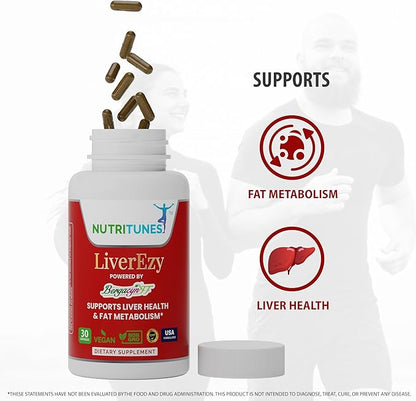 LiverEzy Liver Support & Fat Metabolism 30 Capsules, 30-Day Supply