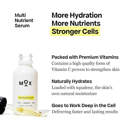 Mox Skincare Starter Set (2 pc set) | Daily Face Care Set Includes Mint Exfoliating Face Cleanser + Nutrient Hydrating Serum | Anti-Aging for Fine Lines & Wrinkles