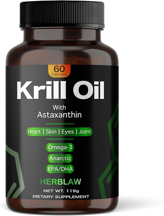 Antarctic Krill Oil 1000mg | Omega-3 | 60 Softgels