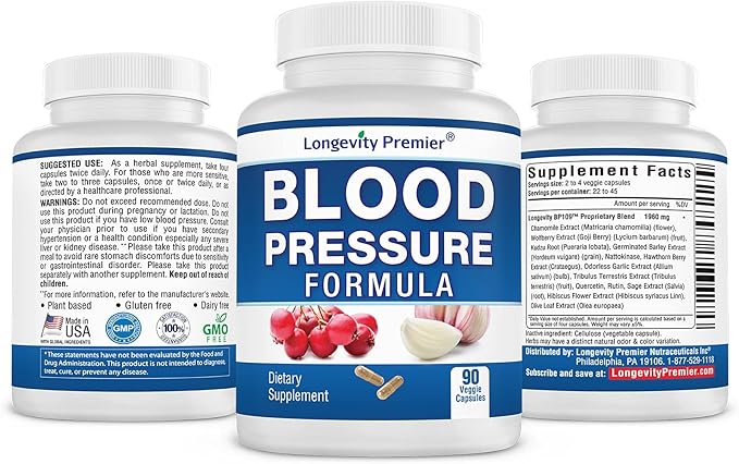 [2-Bottle Value Pack] Longevity Blood Pressure 12+ Quality