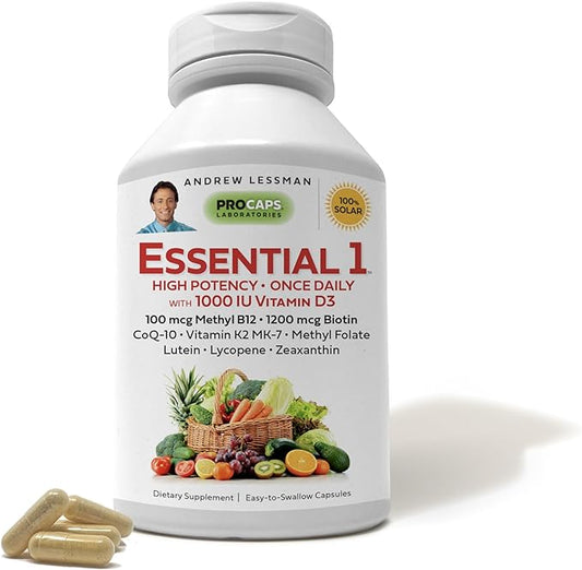 ANDREW LESSMAN Essential-1 Multivitamin 1000 IU D3 180 180 Small 100 mcg B12. CoQ10 CoQ10 Lutein