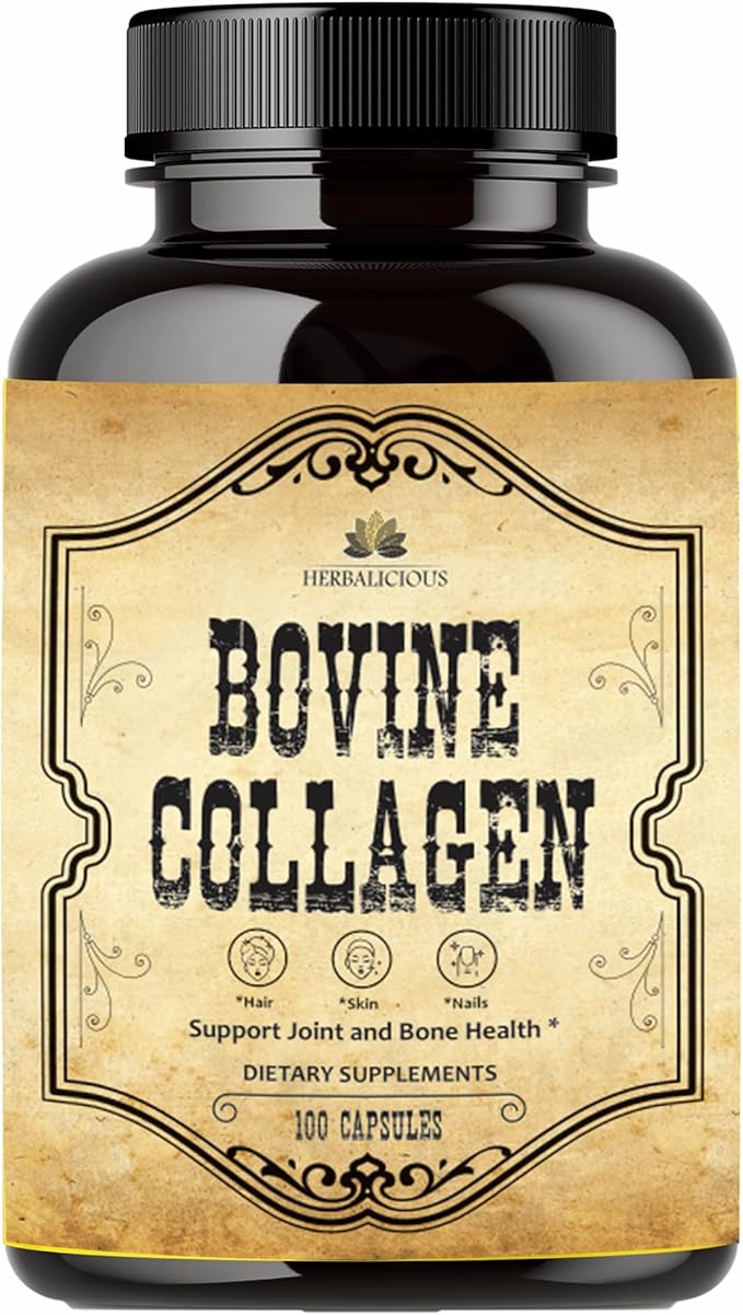 Bovine Collagen Supplements for Men and 100 Capsules