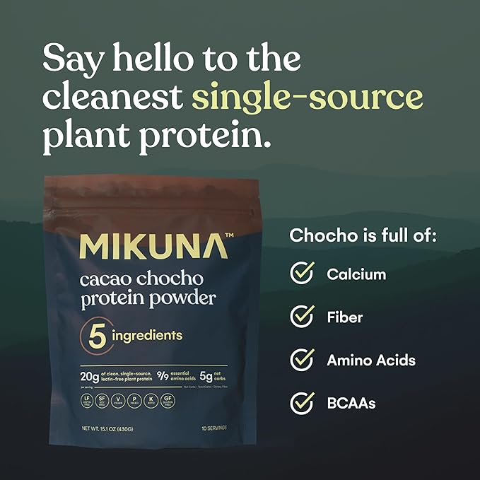 Mikuna Vegan Protein Powder (Cacao, 10 Servings)