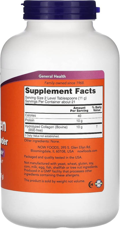 NOW Supplements, Collagen Peptides Powder, Clinically 8-Ounce