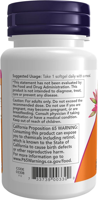 NOW Supplements, Vitamin A 10,000 IU, 100 Softgels