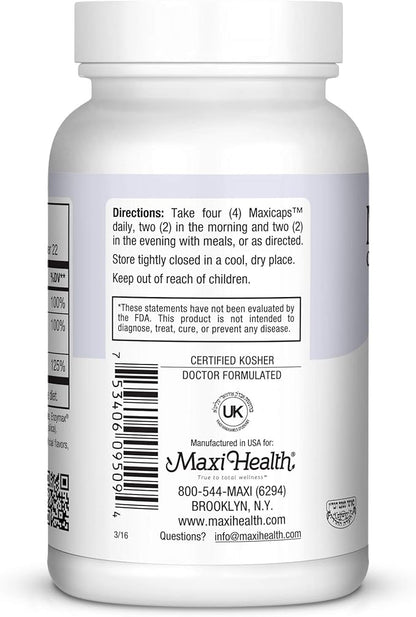 Maxi Health Calcium 1000 mg Supplement D3 (1000 (1000 IU) (500 mg) 90 Capsules