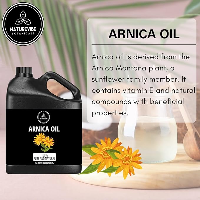 Naturevibe Botanicals Arnica Oil 32 Ounces 100% Pure
