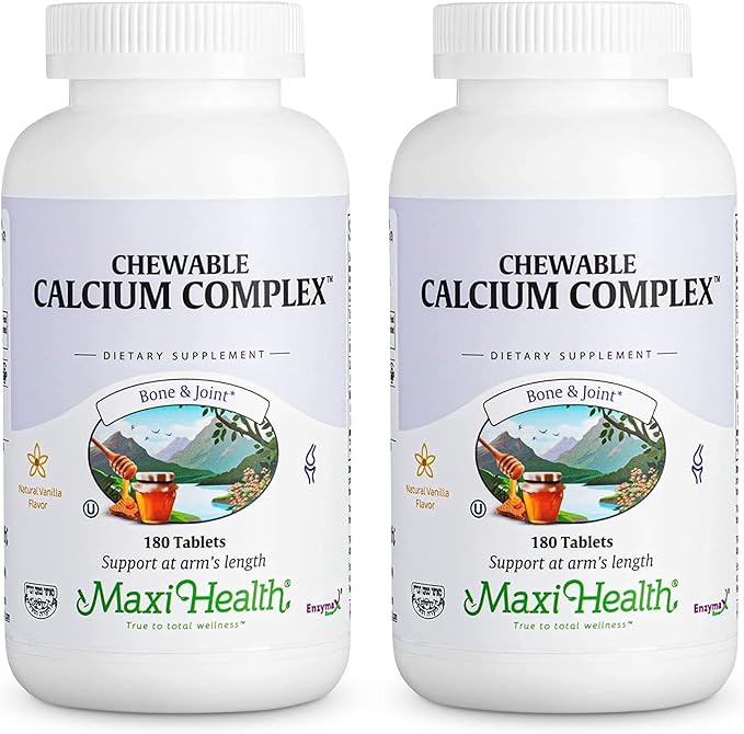 Maxi Health Chewable Calcium Complex 1000 mg D3 (1000 (1000 IU) (400 mg) 180 Count 2)
