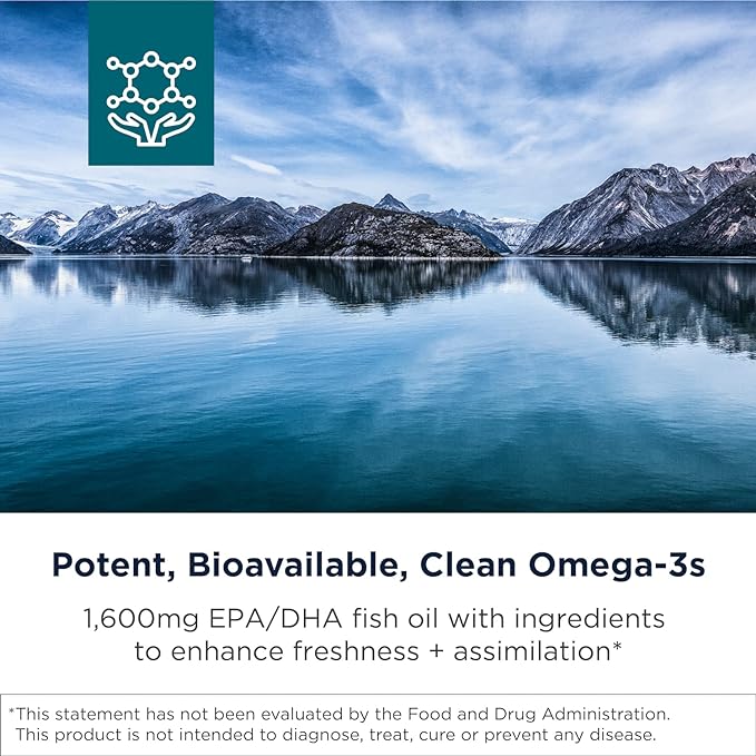 Designs for Health OmegAvail Hi-Po Omega-3 Fish 1600mg EPA/DHA (120 Softgels)