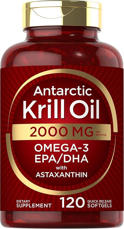 Carlyle Antarctic Krill Oil 2000 mg 120 Softgels Omega-3 EPA,