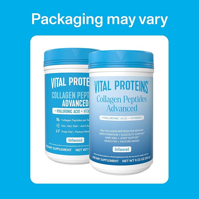 Vital Proteins Collagen Peptides with Hyaluronic 9.33oz Bundle, 20g per 9.33oz Canister 2