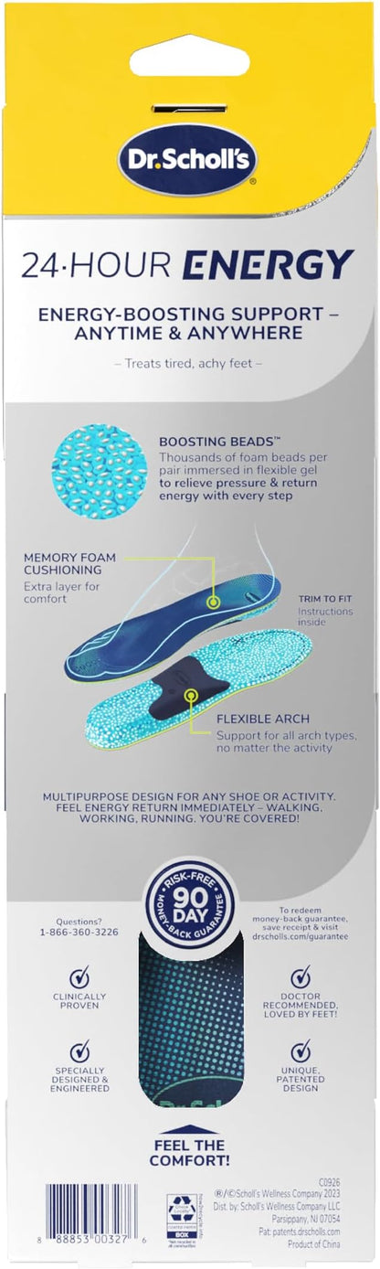 Dr. Scholl's 24-Hour Energy Multipurpose Insoles, 8-14, 1 1 Pair