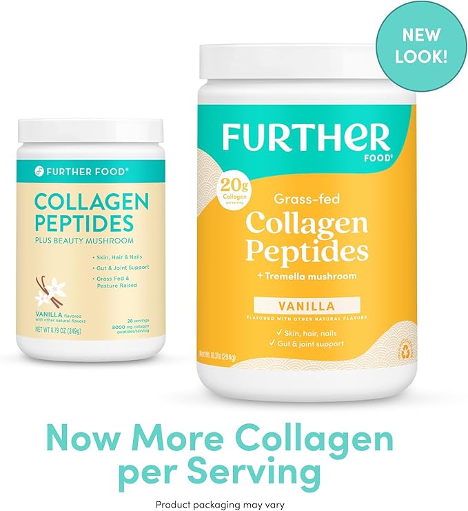 Further Food Vanilla Collagen Peptides Powder, 1 & 3 Protein, 10.37 oz