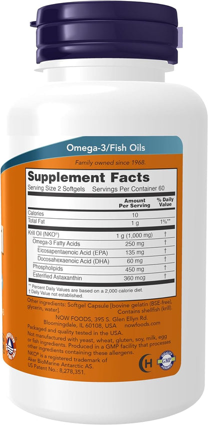 NOW Supplements, Neptune Krill Oil 500 Omega-3, Cardiovascular 120 Softgels