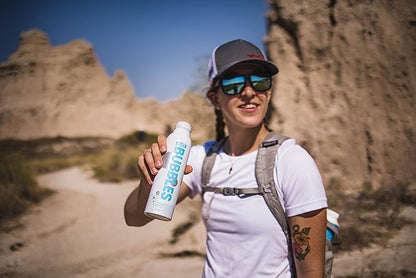JUST Bubbles Lime - Pure Premium Sparkling Spring Water in a Fully Recyclable Reusable Eco-Friendly Bottle - 100% Mountain-Sourced Carbonated Water with Naturally Occurring Minerals, 16 Fl Oz (Pack of 12)