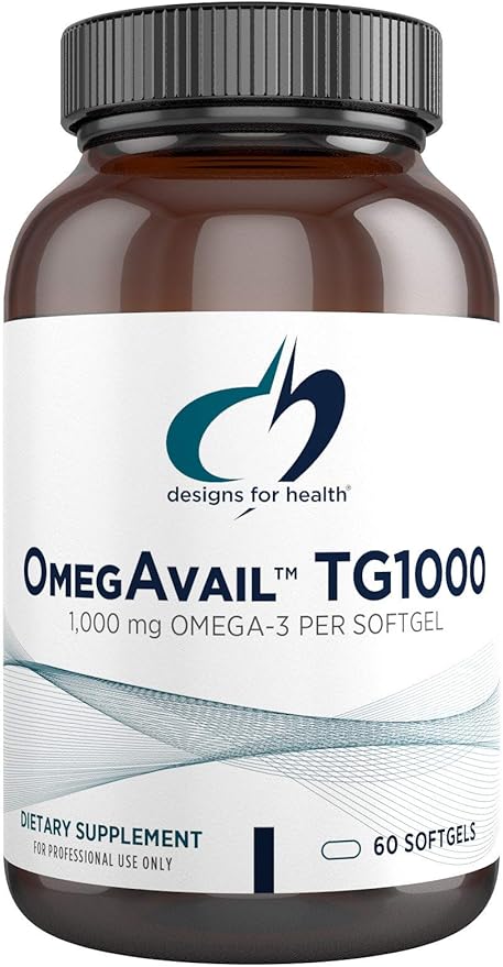 Designs for Health OmegAvail TG1000 1000mg Omega-3 Omega-3 Per (60 Softgels)