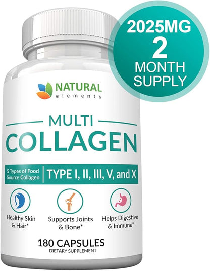 Multi Collagen 180 Protein Capsules 2025mg per