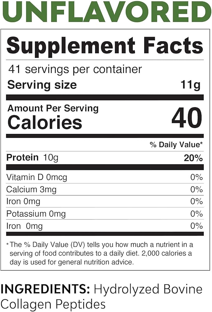 MariGold Grass-fed Collagen Peptides Powder Unflavored 1LB 100% Pure,