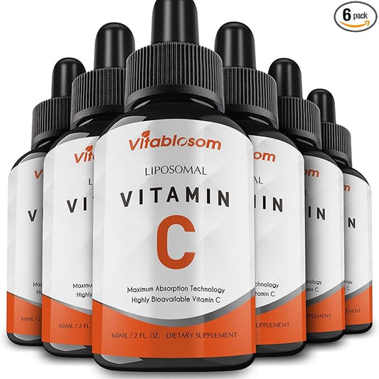 Liposomal Vitamin C 2000mg Liquid for Adults, High Absorption VIT C, Maximize Vitamin C, Good for Immune System & Antioxidant, 60ML (6 Bottle)