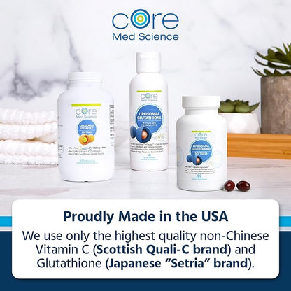 Core Med Science Liposomal Glutathione Supplement (500mg, 60 60 Softgels)