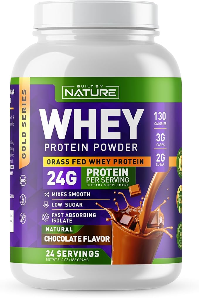 Whey Protein Powder 100% Pure 24g Protein, 24 Servings
