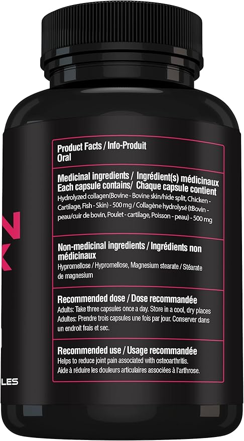 ORPHIC NUTRITION Collagen Peptides Capsules Women,1800mg Multi 90 Caps