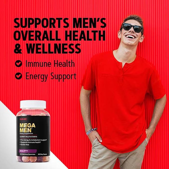 GNC Mega Men Gummy Multivitamin 120 Gummies