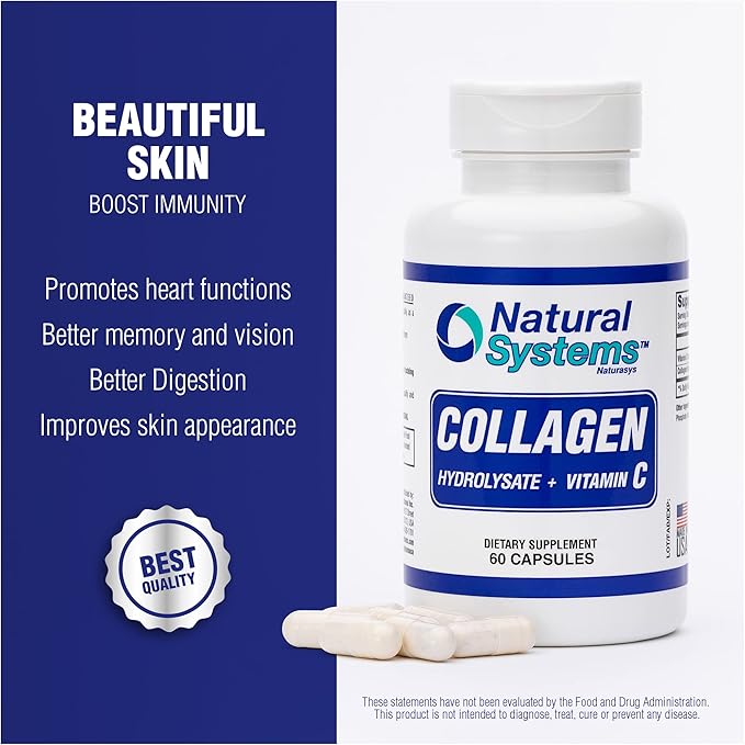 Collagen Plus Vitamin C by Natural 60 Capsules