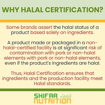 Halal Joint Support Supplement w/Glucosamine Chondroitin MSM 2820mg 30 30 Servings