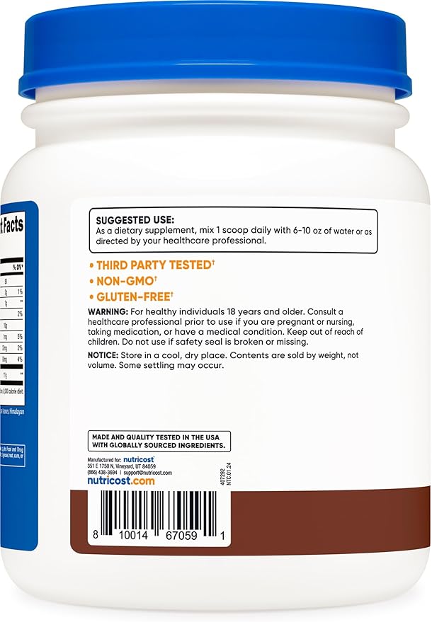 Nutricost Grass-Fed Collagen Powder 1LB (454