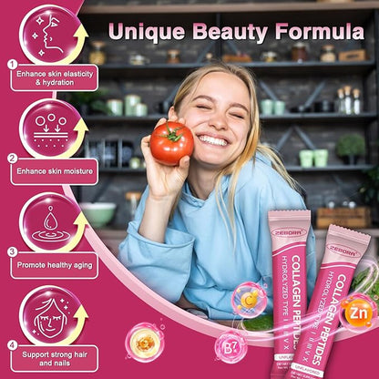 ZEBORA Collagen Peptides Powder Packets 5 Billion 30 Stick