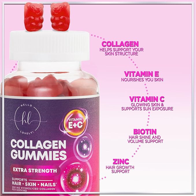Collagen Peptides Gummies for Women & Men 60 Gummies