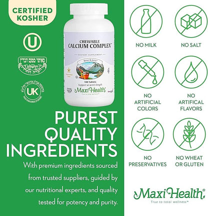 Maxi Health Chewable Calcium Complex 1000 mg D3 (1000 (1000 IU) (400 mg) 180 Count 2)