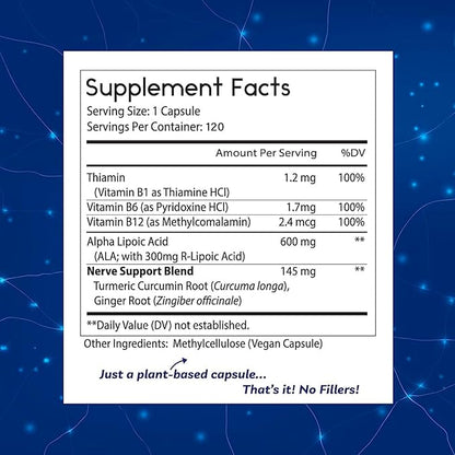 Thomas' all-natural Remedies Alpha Lipoic Acid 600mg, 120 120 Capsules