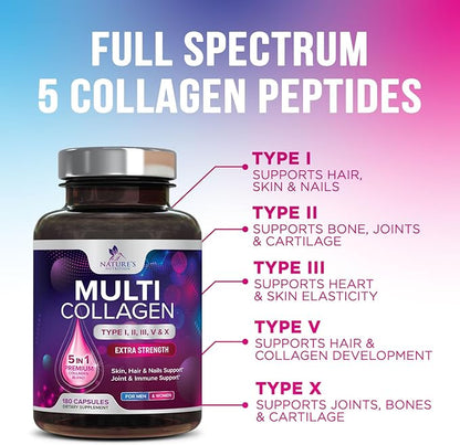 Collagen Peptides for Women & Men 180 Capsules